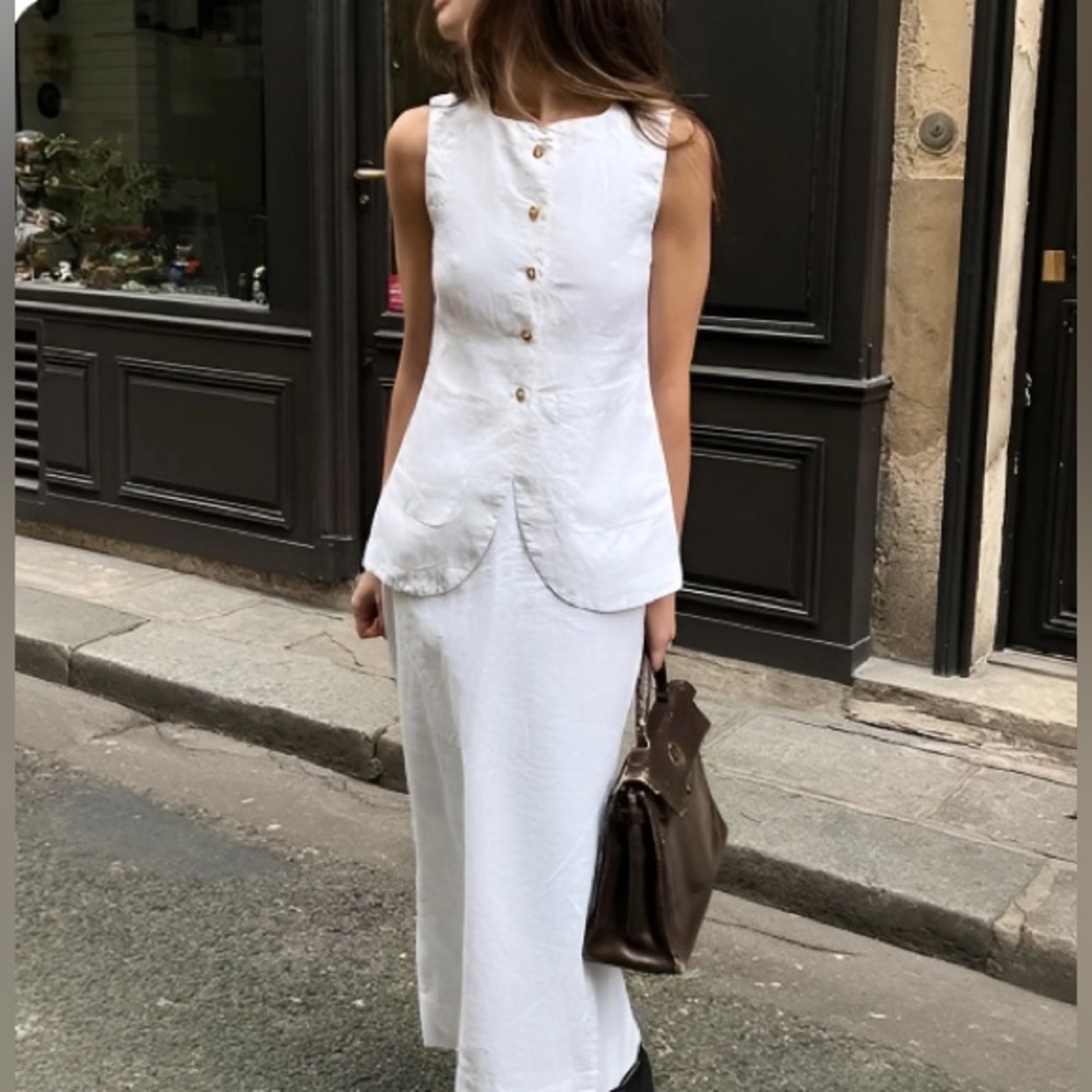 Elegant White Two-Piece Set